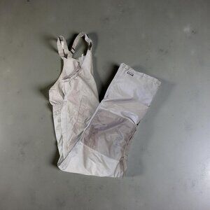 Lands End Unisex Gray Insulated Snow Bib Overalls 20H Nylon & Polyester